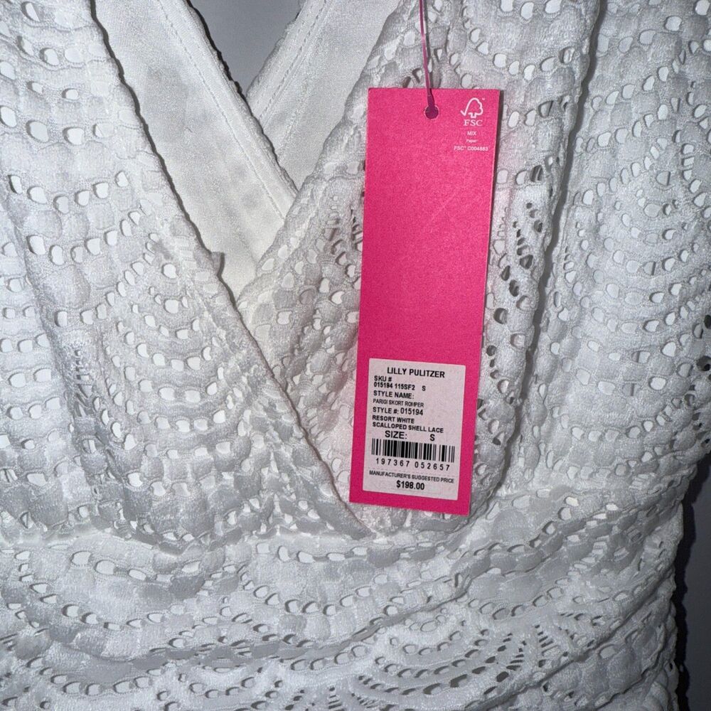 NWT Lilly Pulitzer Parigi Skort Romper Resort‎ White Size S - Picture 7 of 9